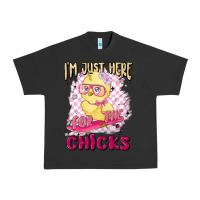 Pigment Black i'm just here for the chicks Urban Heavy Tee - MaliasSmallBusiness