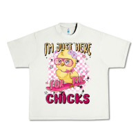 Pistachio i'm just here for the chicks Urban Heavy Tee - MaliasSmallBusiness