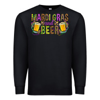 Black mardi gras and beer hjf Premium Sweatshirt - HowdyJamesFarm