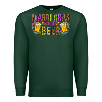 Sports Green mardi gras and beer hjf Premium Sweatshirt - HowdyJamesFarm