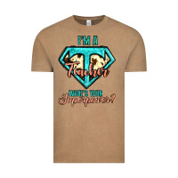 Vintage Coffee i'm a teacher what's your superpower cowhide Vintage Tee - Jasminsmagicworld