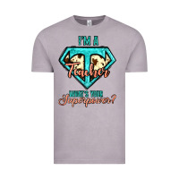 I'm A Teacher What's Your Superpower Cowhide Vintage Tee | Teevron