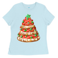Baby Blue red christmas cookie cake fa element Ladies Tee - FaDigitalArtStudio