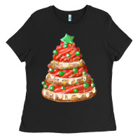 Black red christmas cookie cake fa element Ladies Tee - FaDigitalArtStudio