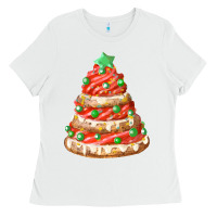 White red christmas cookie cake fa element Ladies Tee - FaDigitalArtStudio