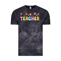 Cloud Black custom teacher flowers Vintage Tee - JahusDesignShop