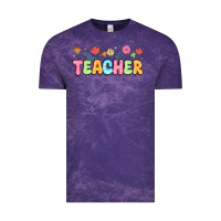 Cloud Purple custom teacher flowers Vintage Tee - JahusDesignShop