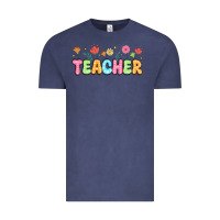 Vintage Denim custom teacher flowers Vintage Tee - JahusDesignShop