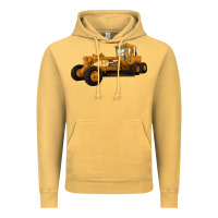 Vintage Mustard Motor Grader Vintage Hoodie - LillyAllenDesigns