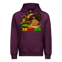 Mauve Wine Little miss Juneteenth Urban Hoodie - FaDigitalArtStudio