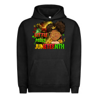 Pigment Black Little miss Juneteenth Urban Hoodie - FaDigitalArtStudio
