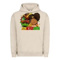 Pigment French Oak Little miss Juneteenth Urban Hoodie - FaDigitalArtStudio
