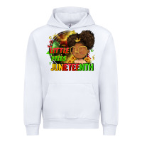 White Little miss Juneteenth Urban Hoodie - FaDigitalArtStudio