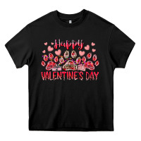 Black happy valentines day dog pet Heavy Core Tee - RacoonDesign