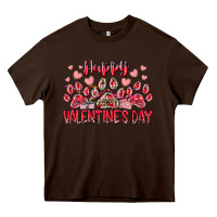 Chocolate Brown happy valentines day dog pet Heavy Core Tee - RacoonDesign