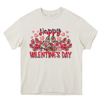 Cream happy valentines day dog pet Heavy Core Tee - RacoonDesign