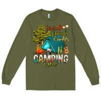 Army Green fires friends drinks camping crew Long Sleeve Tee - NancyCooperArtShop