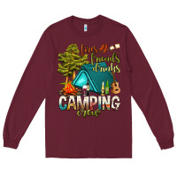 Burgundy fires friends drinks camping crew Long Sleeve Tee - NancyCooperArtShop