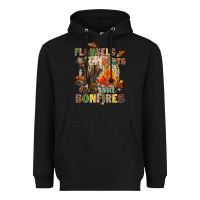 Black Flannels boots and bonfires Heavyweight Hoodie - NancyCooperArtShop