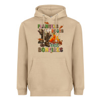 Mushroom Flannels boots and bonfires Heavyweight Hoodie - NancyCooperArtShop