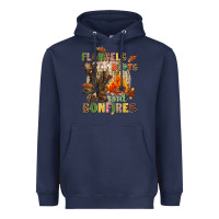 Navy Flannels boots and bonfires Heavyweight Hoodie - NancyCooperArtShop