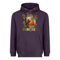 Plum Flannels boots and bonfires Heavyweight Hoodie - NancyCooperArtShop