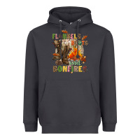 Smoke Flannels boots and bonfires Heavyweight Hoodie - NancyCooperArtShop