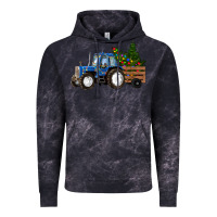 Cloud Black Blue Christmas Tractor Vintage Hoodie - RanaPortraitStore