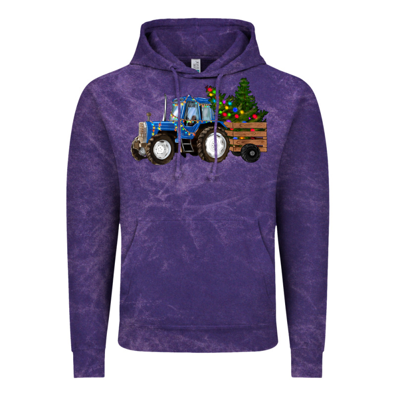 Blue Christmas Tractor Vintage Hoodie by RanaPortraitStore | Teevron