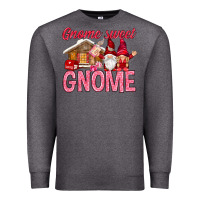 Charcoal Heather Gnome sweet gnome Valentine's Day Premium Sweatshirt - HowdyJamesFarm