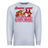 Heather Grey Gnome sweet gnome Valentine's Day Premium Sweatshirt - HowdyJamesFarm