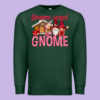Gnome Sweet Gnome Valentine's Day Premium Sweatshirt Designed By Howdyjamesfarm