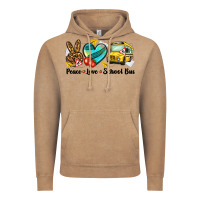 Vintage Coffee peace love school bus Vintage Hoodie - NancyCooperArtShop