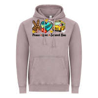Peace Love School Bus Vintage Hoodie | Teevron