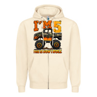 Sandshell i'm five this is how i roll monster truck birthday Zipper Hoodie - Jasminsmagicworld