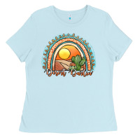 Baby Blue desert darlin' rainbow Ladies Tee - JahusDesignShop