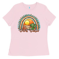 Bubblegum Pink desert darlin' rainbow Ladies Tee - JahusDesignShop