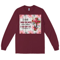Burgundy christian Long Sleeve Tee - MaliasSmallBusiness