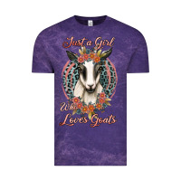 Cloud Purple just a girl who loves goats Vintage Tee - Jasminsmagicworld