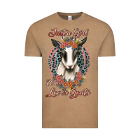 Vintage Coffee just a girl who loves goats Vintage Tee - Jasminsmagicworld