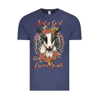 Vintage Denim just a girl who loves goats Vintage Tee - Jasminsmagicworld