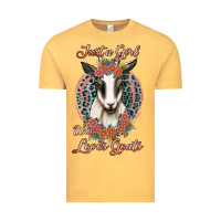 Vintage Mustard just a girl who loves goats Vintage Tee - Jasminsmagicworld