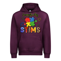 Mauve Wine Everybody stims Urban Hoodie - FaDigitalArtStudio