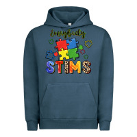 Pigment Midnight Navy Everybody stims Urban Hoodie - FaDigitalArtStudio