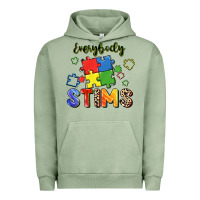 Pigment Oil Green Everybody stims Urban Hoodie - FaDigitalArtStudio