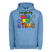 Pigment Pebble Blue Everybody stims Urban Hoodie - FaDigitalArtStudio