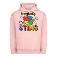 Pigment Salmon Everybody stims Urban Hoodie - FaDigitalArtStudio