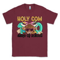 Burgundy holy cow 100 days of school Classic Tee - MaliasSmallBusiness