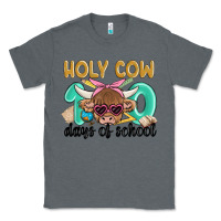 Charcoal Heather holy cow 100 days of school Classic Tee - MaliasSmallBusiness