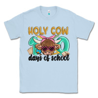 Dusty Blue holy cow 100 days of school Classic Tee - MaliasSmallBusiness